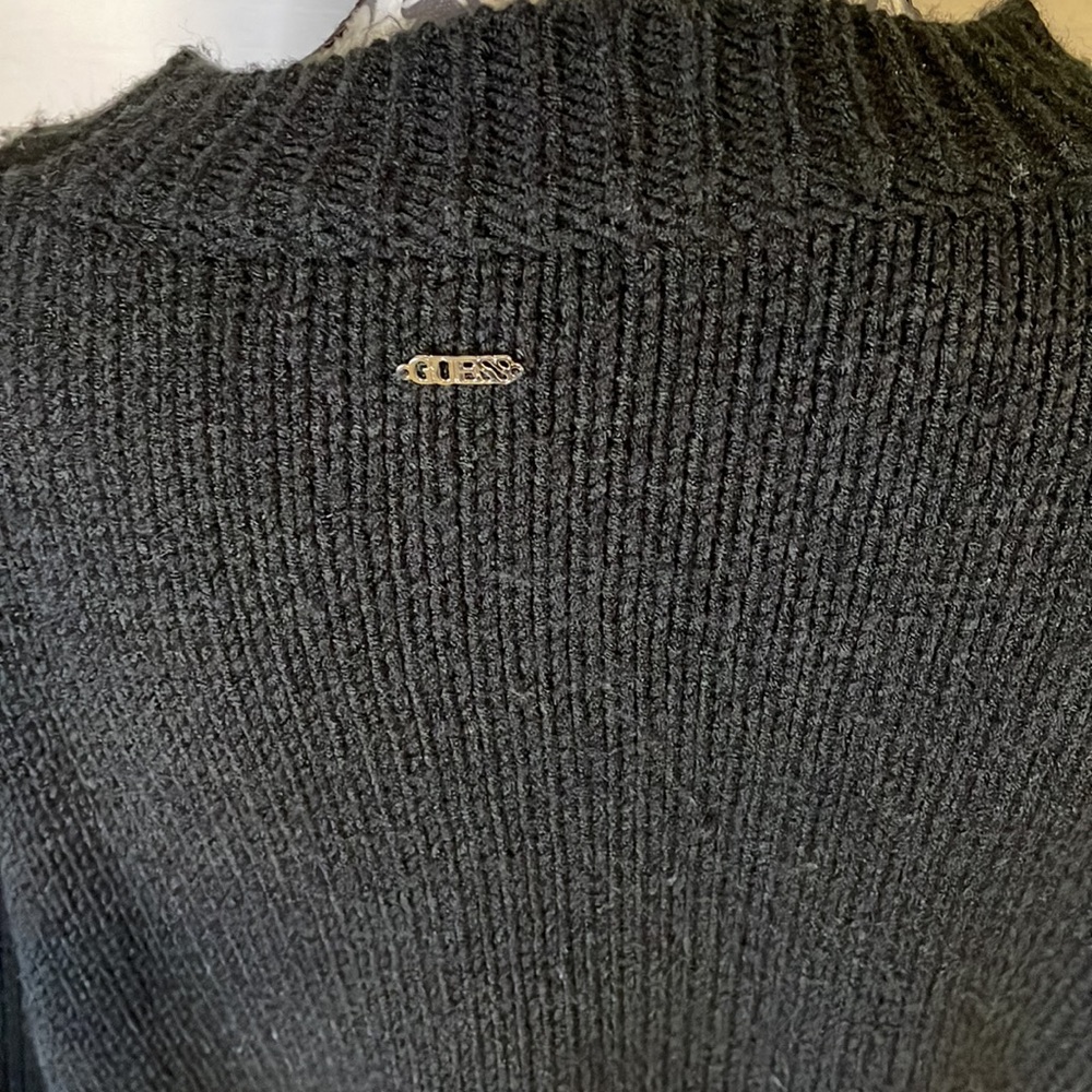 Guess Cyndi bling Tiger Black Sweater - Size Small - Picture 4 of 6